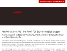 Tablet Screenshot of anliker-alarm.ch